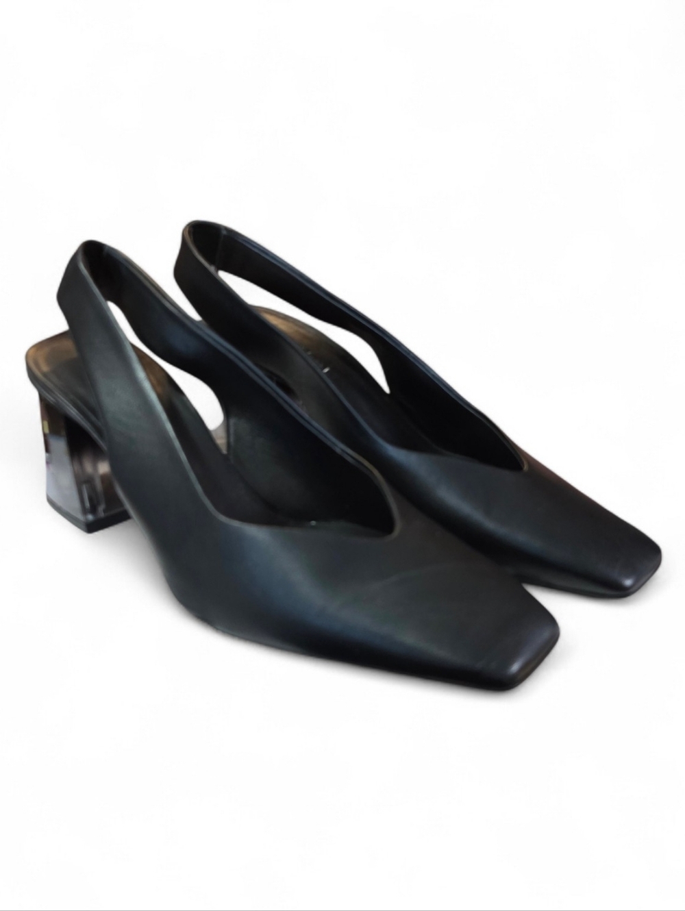 Max Mara Women's Christy Ombre Block Heel Leather Slingback Pumps Size 12 (42)